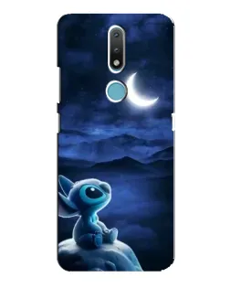 Чехол для Nokia 2.4 с картинкой «Лунная ночь Стича»