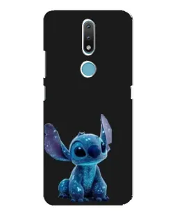Чехол для Nokia 2.4 с картинкой «Стич на черном»