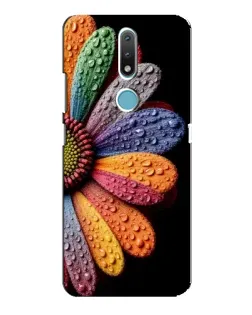 Чехол для Nokia 2.4 с картинкой «Радужный цветок»