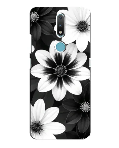 Чехол для Nokia 2.4 с картинкой «Монохромные астры» Чехол для Nokia 2.4 с картинкой «Монохромные астры»