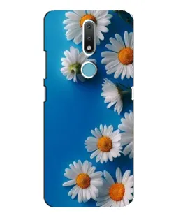 Чехол для Nokia 2.4 с картинкой «Белоснежные маргаритки»