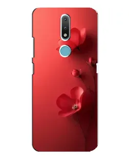 Чехол для Nokia 2.4 с картинкой «Маковые соцветия»