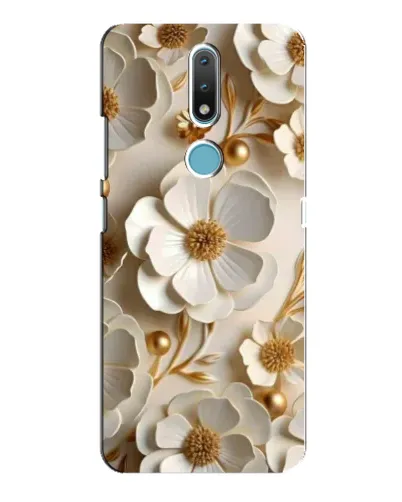 Чехол для Nokia 2.4 с картинкой «Белие бумажние цвети» Чехол для Nokia 2.4 с картинкой «Белие бумажние цвети»