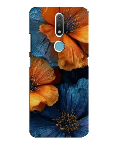 Чохол для Nokia 2.4 з картинкою «Яскрава синьо-помаранчева флора» Чохол для Nokia 2.4 з картинкою «Яскрава синьо-помаранчева флора»