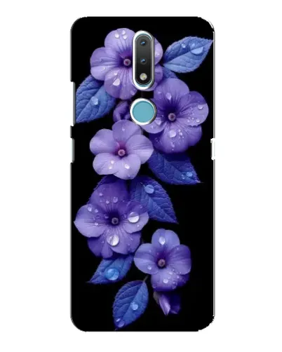 Чехол для Nokia 2.4 с картинкой «Фиолетовые цветы с росою» Чехол для Nokia 2.4 с картинкой «Фиолетовые цветы с росою»