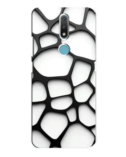 Чохол для Nokia 2.4 з картинкою «Біла об'ємна сітка»