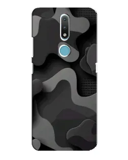 Чохол для Nokia 2.4 з картинкою «Темний абстрактний камуфляж»