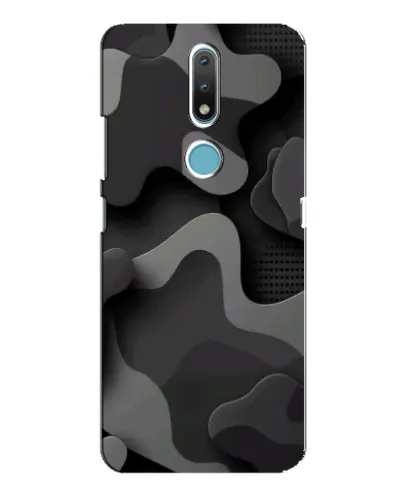 Чохол для Nokia 2.4 з картинкою «Темний абстрактний камуфляж»