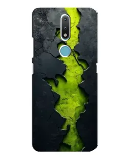 Чохол для Nokia 2.4 з картинкою «Салатовий розлом скелі»