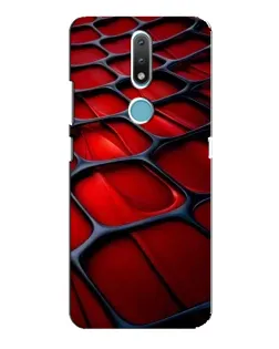 Чохол для Nokia 2.4 з картинкою «Червона глянцева сітка»