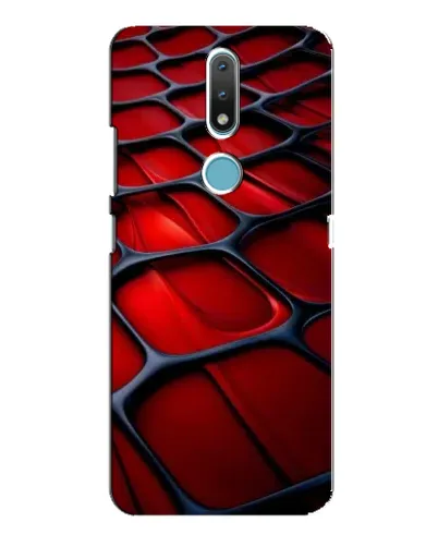 Чохол для Nokia 2.4 з картинкою «Червона глянцева сітка»