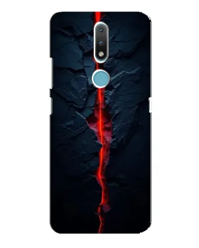 Чохол для Nokia 2.4 з картинкою «Червона лавова тріщина»