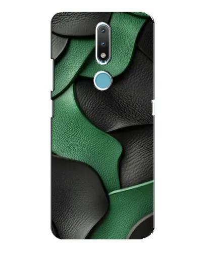 Чохол для Nokia 2.4 з картинкою «Зелені шкіряні хвилі»