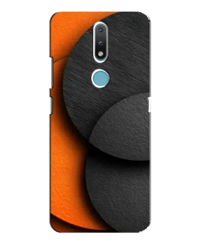 Чохол для Nokia 2.4 з картинкою «Геометрія помаранчевих кіл»