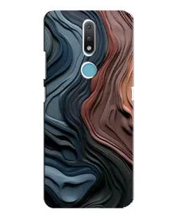 Чохол для Nokia 2.4 з картинкою «Кольорові хвилі каньйону»