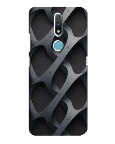 Чохол для Nokia 2.4 з картинкою «Об'ємне сіре плетіння»