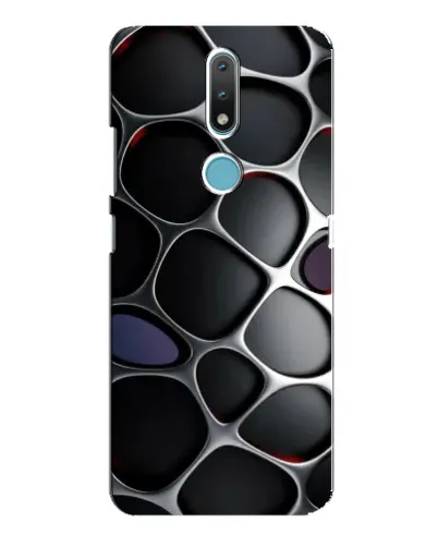 Чохол для Nokia 2.4 з картинкою «Об'ємна темна решітка»