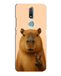 Чехол для Nokia 2.4 с картинкой «Капибара виктория»