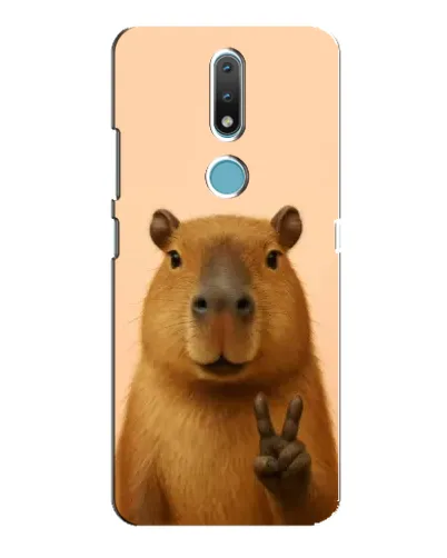 Чехол для Nokia 2.4 с картинкой «Капибара виктория»
