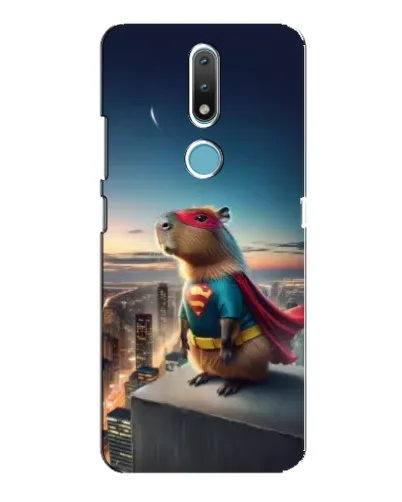 Чехол для Nokia 2.4 с картинкой «Капи-мен супергерой»