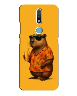 Чехол для Nokia 2.4 с картинкой «Капибара на отдыхе»