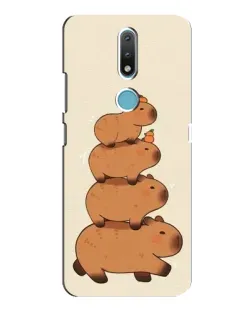 Чехол для Nokia 2.4 с картинкой «Башня из капибар»
