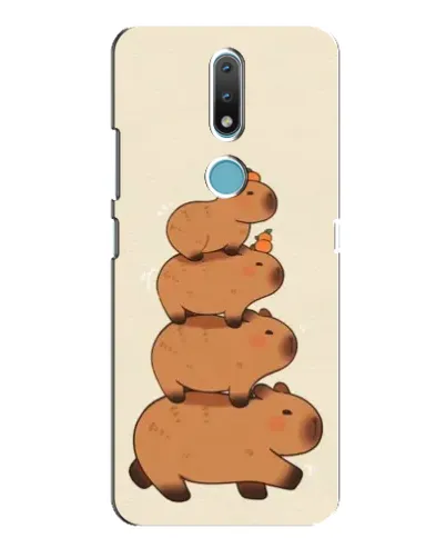 Чехол для Nokia 2.4 с картинкой «Башня из капибар»
