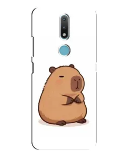 Чехол для Nokia 2.4 с картинкой «Толстенькая капибара»