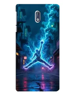 Чехол для Nokia 3.1 с картинкой «Jordan Gold Jumpman»