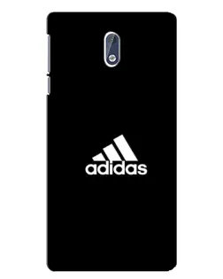 Чехол для Nokia 3.1 с картинкой «Черная классика Adidas»