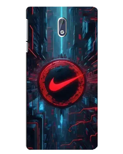 Чехол для Nokia 3.1 с картинкой «Техногенный стиль Nike»