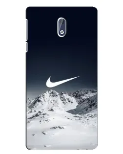 Чехол для Nokia 3.1 с картинкой «Nike — зимние горы»