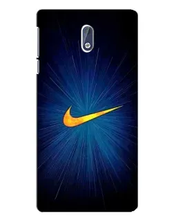 Чехол для Nokia 3.1 с картинкой «Синий пульс Nike»