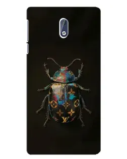 Чехол для Nokia 3.1 с картинкой «LV — мраморный принт»