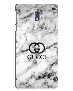 Чехол для Nokia 3.1 с картинкой «Gucci — мраморный шик»