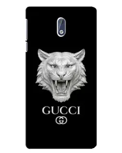 Чехол для Nokia 3.1 с картинкой «Gucci — серебряный лев»