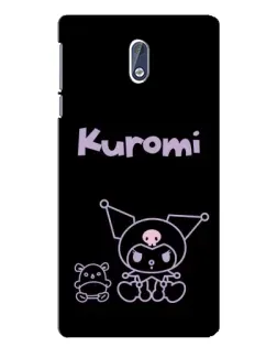 Чехол для Nokia 3.1 с картинкой «Kuromi — черный минимализм» Чехол для Nokia 3.1 с картинкой «Kuromi — черный минимализм»