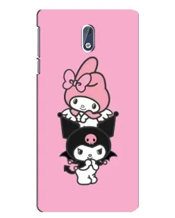 Чехол для Nokia 3.1 с картинкой «My Melody и Kuromi»