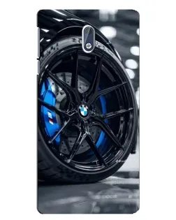 Чехол для Nokia 3.1 с картинкой «Колесо BMW вблизи»