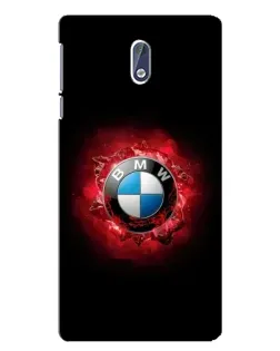 Чехол для Nokia 3.1 с картинкой «Логотип BMW — вспышка»