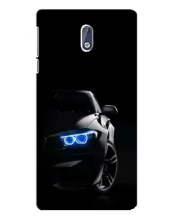 Чехол для Nokia 3.1 с картинкой «BMW — ночной взгляд»