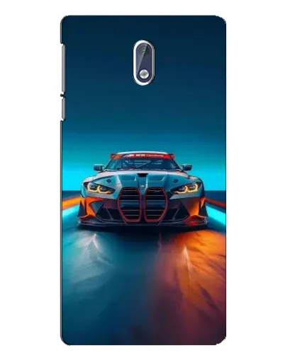 Чехол для Nokia 3.1 с картинкой «BMW — огни неона» Чехол для Nokia 3.1 с картинкой «BMW — огни неона»