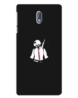 Чехол для Nokia 3.1 с картинкой «PUBG — силуэт воина»