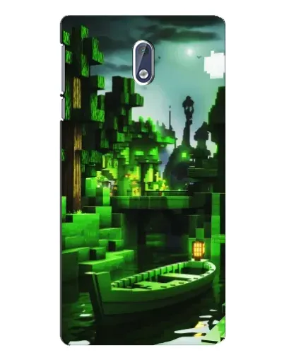 Чехол для Nokia 3.1 с картинкой «Minecraft лесной пейзаж»