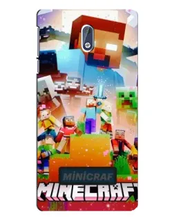 Чехол для Nokia 3.1 с картинкой «Minecraft герои игры» Чехол для Nokia 3.1 с картинкой «Minecraft герои игры»
