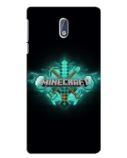Чехол для Nokia 3.1 с картинкой «Minecraft Diamond лого»