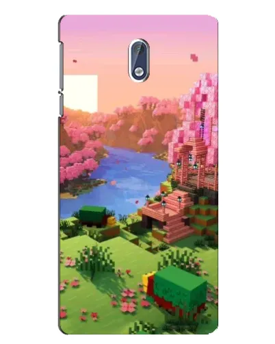 Чехол для Nokia 3.1 с картинкой «Розовое дерево Minecraft»