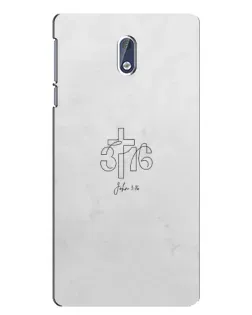 Чохол для Nokia 3.1 з картинкою «Івана 3:16 Хрест»