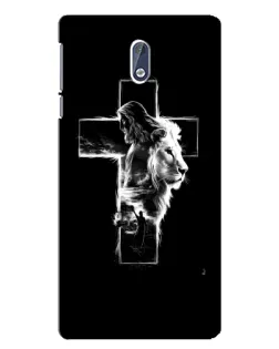 Чохол для Nokia 3.1 з картинкою «Сяючий хрест Jesus»