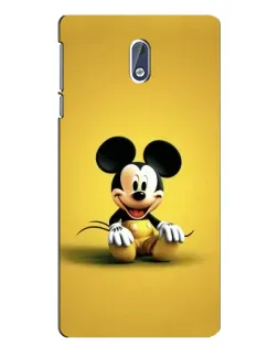 Чехол для Nokia 3.1 с картинкой «Микки на желтом»